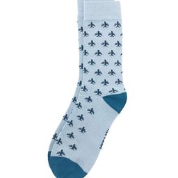 Mint & Oak Men Blue Patterned Calf Length Socks image 2