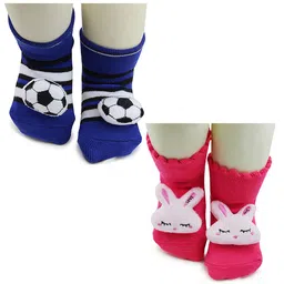 BAESD Infants Pack Of 2 Patterned Ankle Length Socks image 2