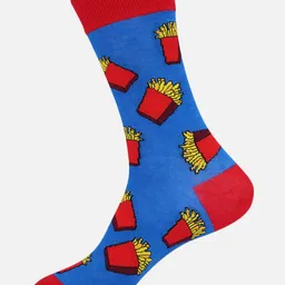 TOFFCRAFT Unisex Pack Of 4 Patterned Calf Length Socks image 5