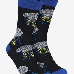TOFFCRAFT Unisex Pack Of 4 Patterned Calf Length Socks image 3