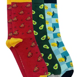 Mint & Oak Men Pack Of 3 Patterned Calf-Length Socks image 4