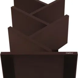 captiver Stemma Office Book Stands Wenge Engineered Wood Open Book Shelf image 5