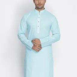 Men Solid Cotton Blend Straight Kurta-image-73