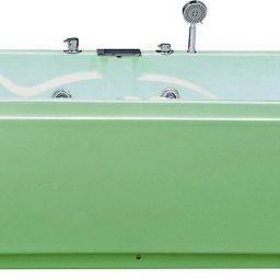 6 Feet Jacuzzi Bathtub with Bubble Bath and Filler Set - Green Free-standing Bathtub-image-97
