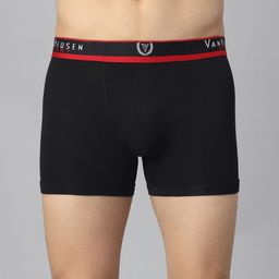 Van Heusen Men Solid Jaspe Textured Double Layer Gusset Trunks 70010-picture-0