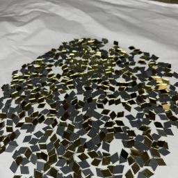 Kajukatri shape golden mirror-11 mm size- 370pcs-image-3