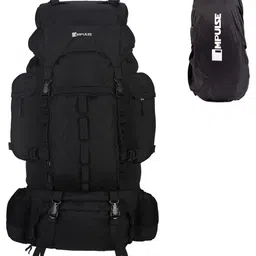 Impulse Black Solid Trekking Rucksacks-21