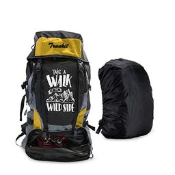 TRUNKIT Yellow & Black Printed Trekking Rucksacks-13