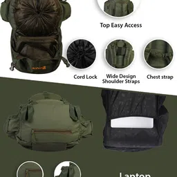 Impulse Green Solid Rucksacks image 2