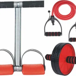 Tummy Trimmer | Toning Tube | AB Wheel (Combo of 3) Waist Trimmer Body Toner Abs Exerciser Fat Buster Home Gym Exercise Equipment Abdominal Fitness Accessory Kit Kit-picture-18