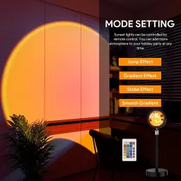 Best 16 Colors Sunset Lamp, LED Sun Projection Night Lights with Remote Control Night Lamp-30