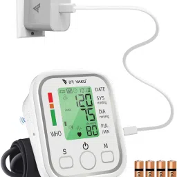 DR VAKU Fully Automatic Digital Blood Pressure Machine with Adjustable Arm Cuff, Talking Function & 20W Type-C Adapter BP Monitor Bp Monitor-image-9