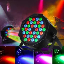 RGB 36 LED DJ PAR Light for Stage, Party, Wedding | Sound Activated Lighting Single Disco Ball-9