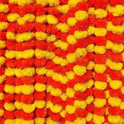 Artificial Fluffy Marigold Flowers Garlands Mala For Decoration - Pack of 5 Toran-7