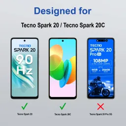 Zapcase Edge To Edge Tempered Glass for Tecno Spark 20 image 2