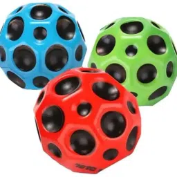 ms toys Bouncing Moon Ball for Kids with Soft Rubber Bounce Ball Set (Pack of 2)For Kids image 2