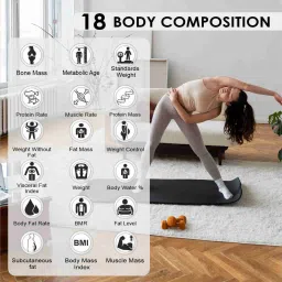 Healthgenie Smart Weight Machine With 18 Body Parameters Sync With App,Sporty Steps Weighing Scale image 2