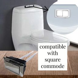 elegant casa RectangularToilet Dual Flush Push Button-60 MM Flush Tank Lever image 4