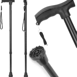 L-type Midnight black - Strong & light weight Walking Stick-18