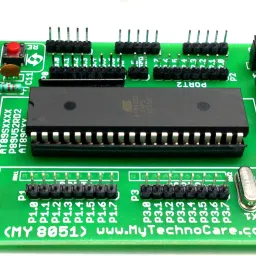 MY TechnoCare ATMEL 8051 Development Board Project evaluation Kit+MAX232,AT89S52 Microcontroller IC,Support 89S51/XX,89CXX,P89V51RD2 Architecture 40-Pin Chip Prototype PCB Multipurpose Controller image 3