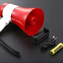 aimers Loudspeaker Megaphone for Announcement Rechargeable with Recording, BLUETOOTH/USB Media Player & Siren/ Handheld Rechargeable Megaphone Indoor, Outdoor PA System image 4