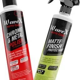 Matte Finish Maintainer 350ml, Chrome and Metal Polish 350g Combo-image-1