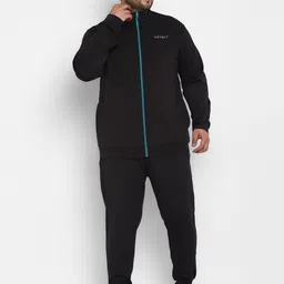 Sztori Plus Size Active Wear Mock Collar Zip-up Tracksuits-image-56