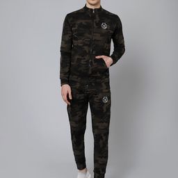 DANZA-SON Camouflage Print Brand Logo Detail Tracksuits-image-71