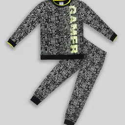 BAESD Kids Geometric Printed Pure Cotton Night Suit-79