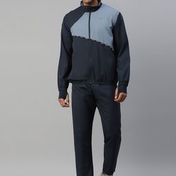 DIDA Comfort Fit Colourblocked Jacket With Track Pant-picture-13
