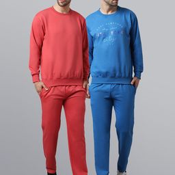 mack jonney VIMAL JONNEY Men Pack Of 2 Solid Pure Cotton Tracksuits-picture-7