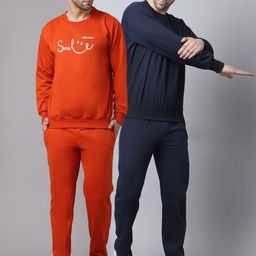 mack jonney VIMAL JONNEY Men Pack Of 2 Solid Pure Cotton Tracksuits-picture-10