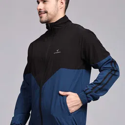 Dpassion Colourblocked Mock Collar jacket & Mid Rise Track Pant-picture-9