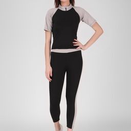 BENZOS Women Colorblocked T-Shirt With Tights Co-Ords-image-19