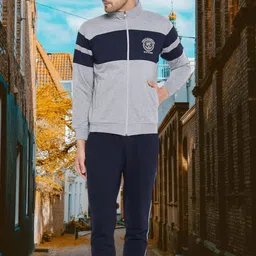 WILD WEST Colourblocked Cotton Fleece Winter Tracksuit-picture-9