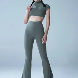 Oh So Fly High Neck Crop Top With Flared Tights-picture-12
