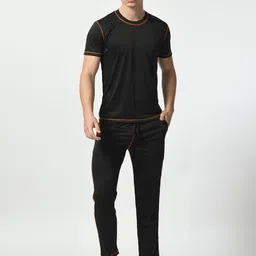 BAESD Short Sleeves Round Neck T shirt & Track Pant-image-79
