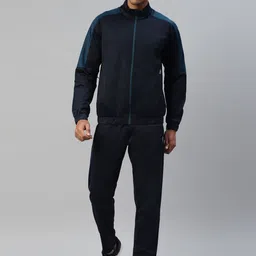 DIDA Colourblocked Premium Athletic Comfort Fit Activewear Jacket With Track Pant-image-42