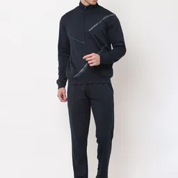 Sweet Dreams Men Navy Blue Solid Tracksuits-image-63