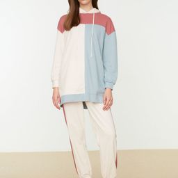 Trendyol Women Colorblocked Sweatshirt & joggers-image-92