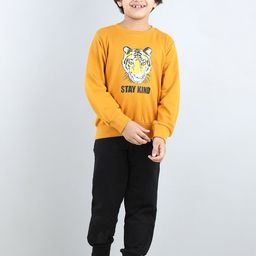 AWW HUNNIE Boys Graphic Printed Round Neck Sweatshirt & Mid-Rise Joggers-picture-45