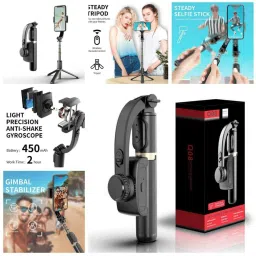 EVAAENTERPRISES Q08 Gimbal in Black color 3 Axis Gimbal for Mobile image 5
