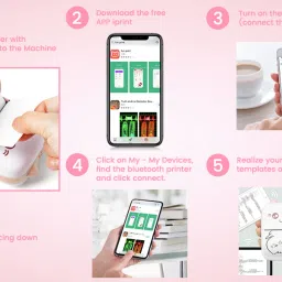 Voltegic Portable Label Printer Inkless Printer for Android & iOS System Thermal Printer image 3