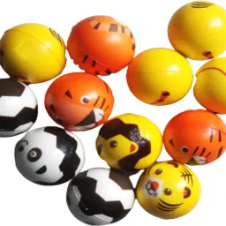 jiyansh traders 12PCS Smiley Ball OR Smiley Squeeze Ball OR Soft Stress Relief Ball Cartoon- 7 cm image 3