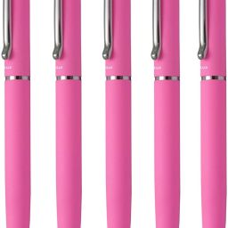 Sleek Design Metal Body Pink Color Matte Finish Ball Pen-image-89