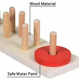 es³kube Wooden Geometric Shapes Matching 5 Column Blocks for Educational & Learning Toys image 5