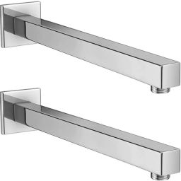 12" Inch Stainless Steel 304-Grade Square Shower Arm (Pack of 2) Fixed Mount-image-43