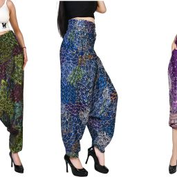 Printed Rayon, Cotton Women Harem Pants-image-86