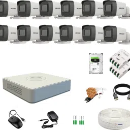 Clocite HIKVISION 5MP 12 Bullet Cameras (Audio Recording) + 16CH 3K/5MP DVR Kit Security Camera-image-20