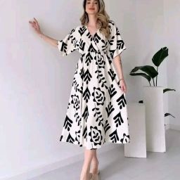 Printed Rayon Blend Stitched Flared/A-line Gown-image-51